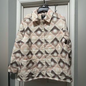 UGG Women's Patterned Quilted Jacket - Cream and Brown